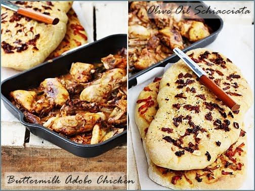 {Baking/Savoury} ADOBO BUTTERMILK CHICKEN, OLIVE OIL SCHIACCIATA {Bread} ... & a Giveaway! {Baking/Savoury} ADOBO BUTTERMILK CHICKEN, OLIVE OIL SCHIACCIATA {Bread} ... & a Giveaway!