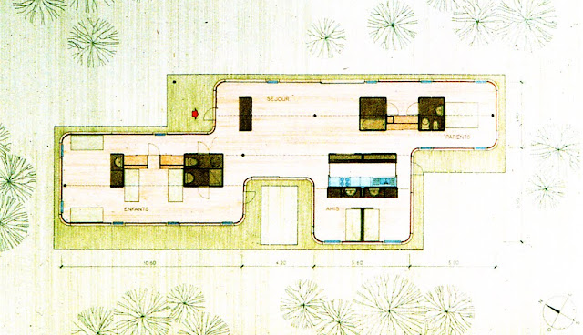 Drawing of Seynave Vacation House in Beauvallon, plan