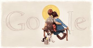 Norman Rockwell logo de Google Norman Rockwell google logo