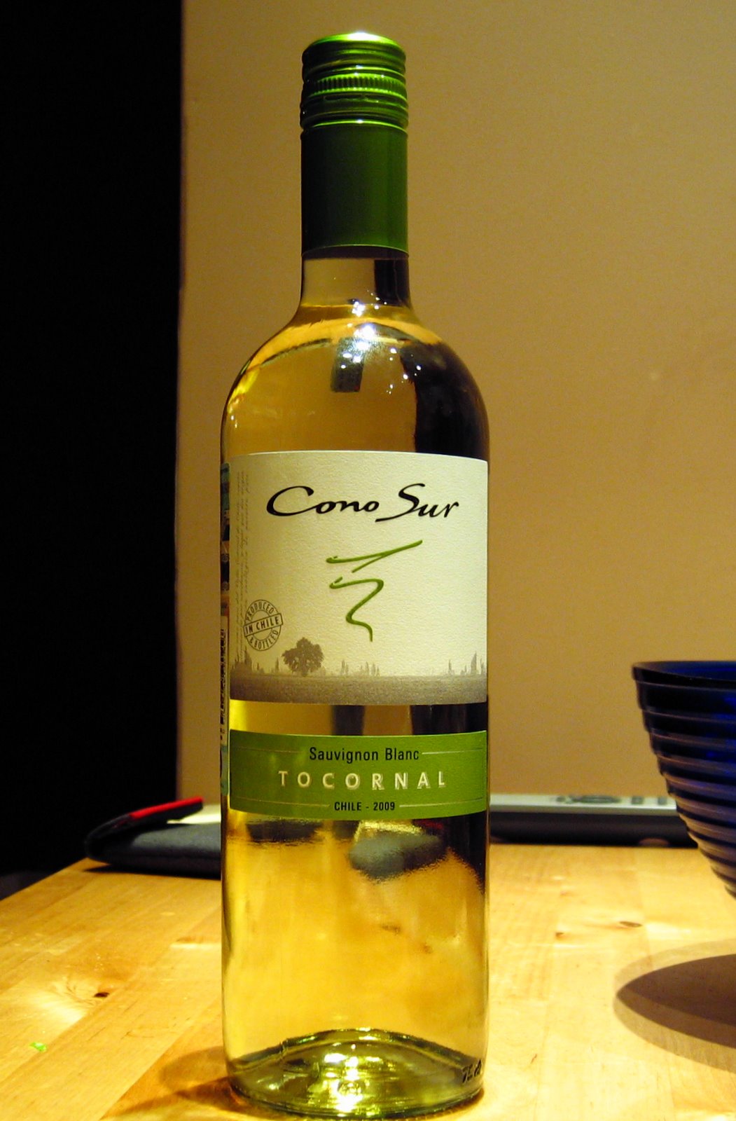 Алкоблог: Чилийское вино. Коно Сюр. Савиньён Блан. 2009 год. 265 рублей.