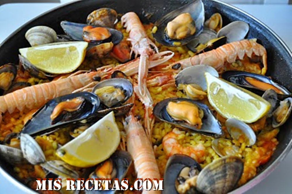 MIS RECETAS. COM Paella de mariscos