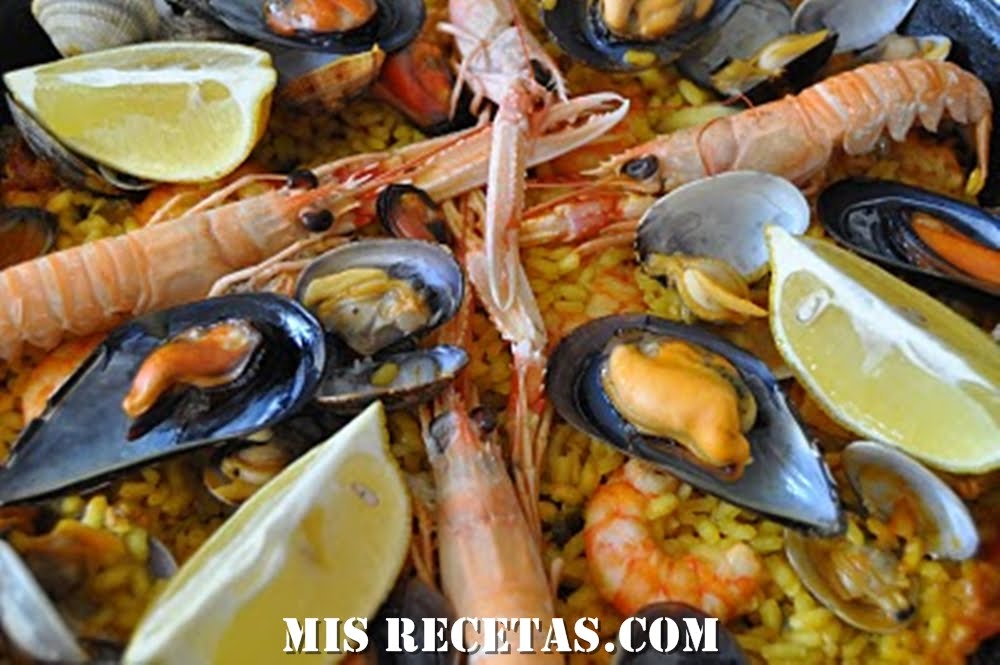 MIS RECETAS. COM Paella de mariscos