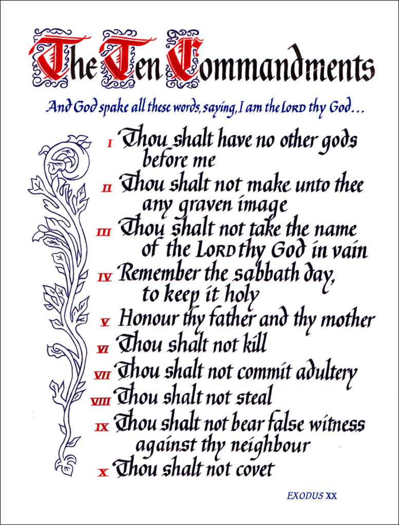 10 Commandments For Children Activities