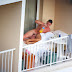 Naked couple in hotel