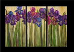 Field of Iris Triptych 24"x 36"