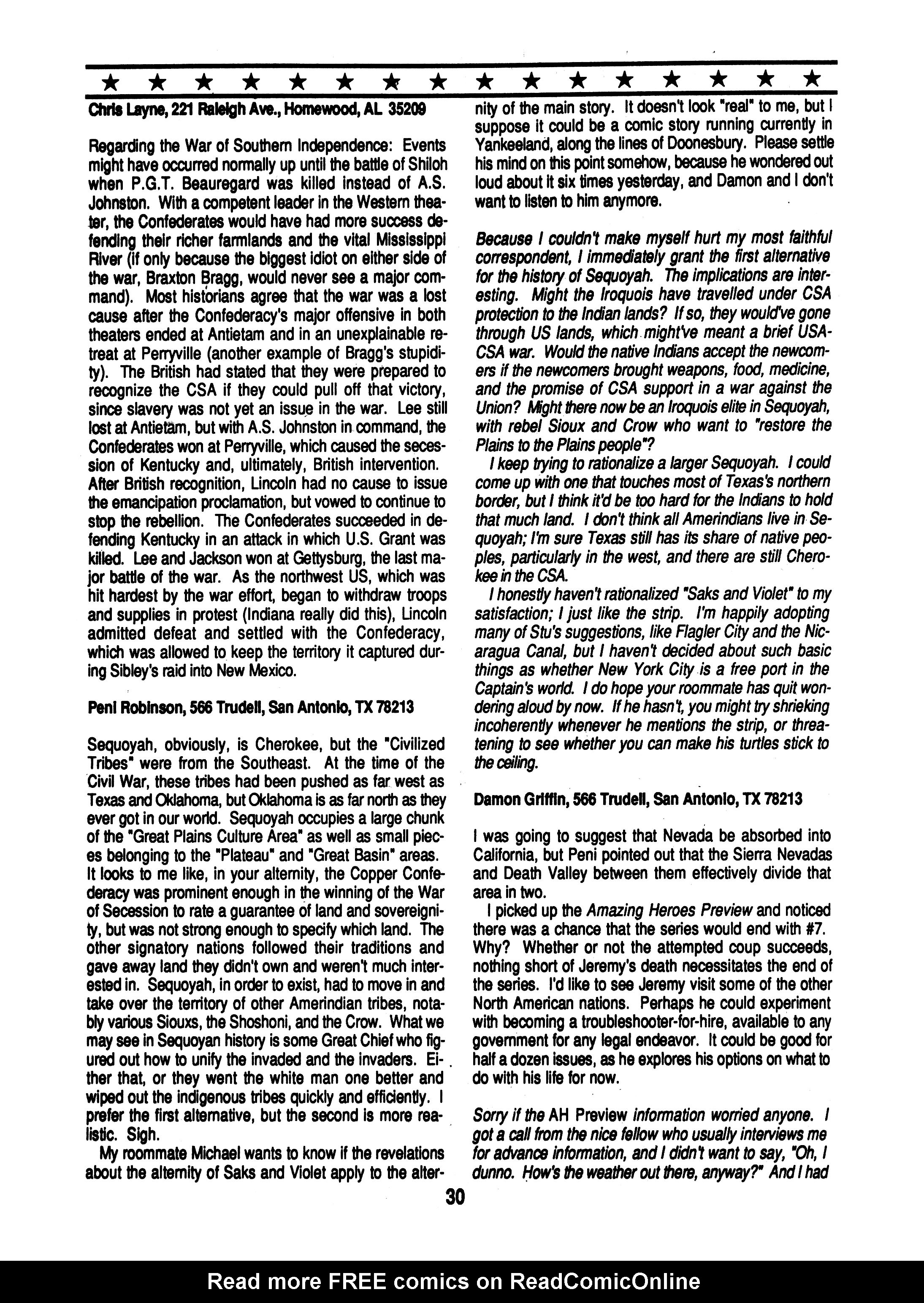 Read online Captain Confederacy (1986) comic -  Issue #7 - 32