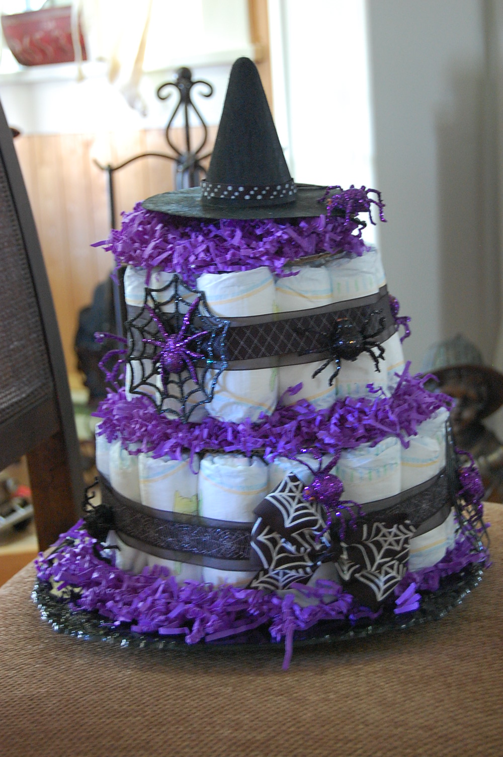 Takes the Cake Halloween Spider Diaper Cake by Tara