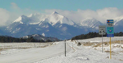 Horn Peak in the Sangre de Cristo Range 11 Feb 09. Photo by Chas S. Clifton