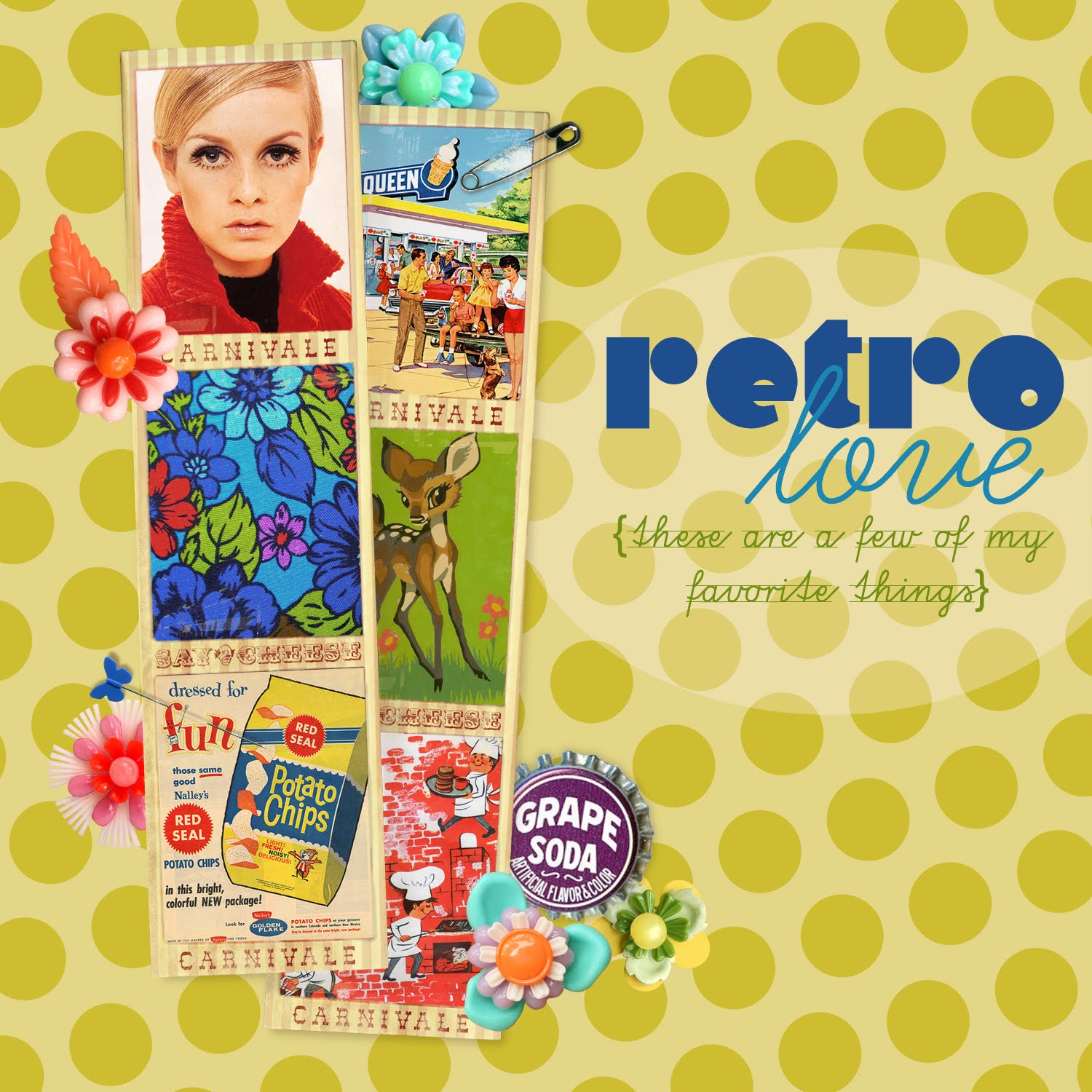 Retro Plants {two} *new* kits from Kitschy Digitals!