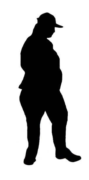  obese woman silhouette