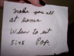Dad's note on the flip side