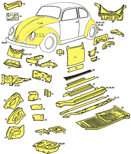 Volkswagen Beetle Body Parts Diagram | Reviewmotors.co