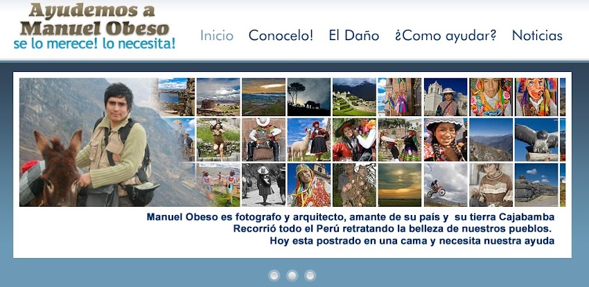 Amigos de Manuel Obeso crean web: www.ayudemosamanu.com