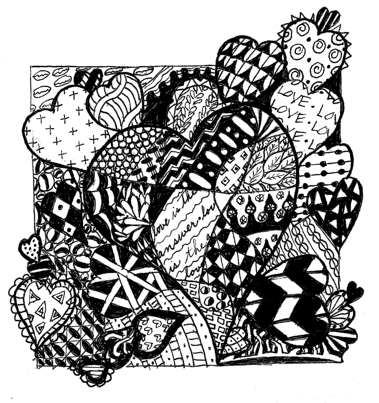 zentangle coloring pages free - photo #40