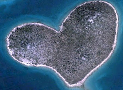 heart-shaped island