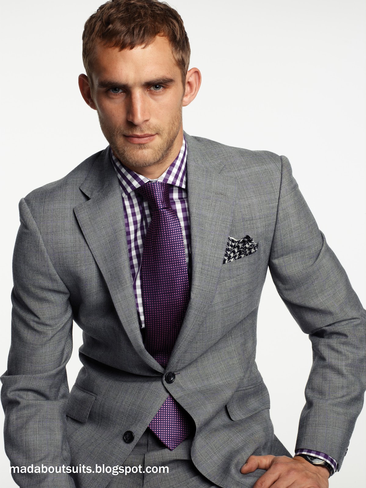 Grey Tux Purple Tie The Men Of The Wedding Pinterest