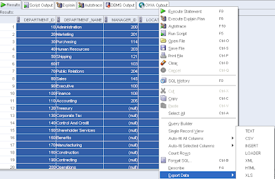 Hodentek: How to export query results from Oracle SQL Developer tool