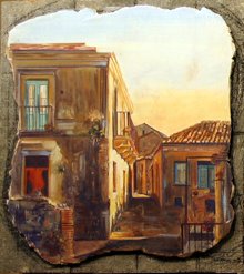 Via Roma study No.2 18"x18"