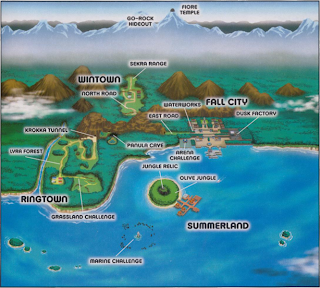 Pokémon ninja: Regiões