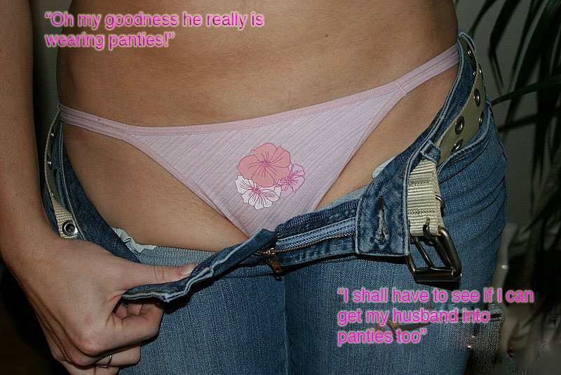 Husband Forced To Wear Panties Captions