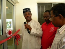 Rep, Oyo State Commissioner for Health declaring the exhitibion open