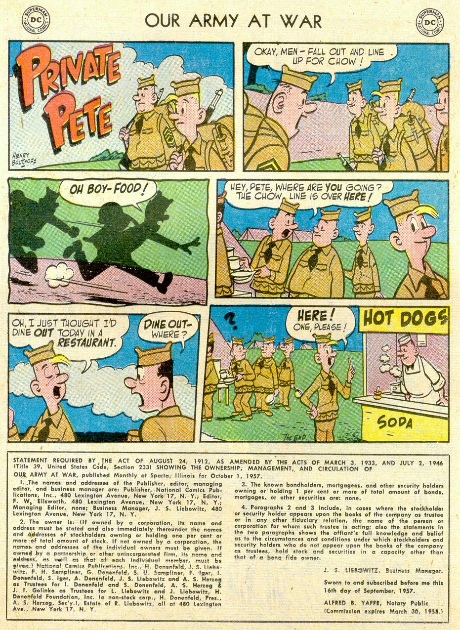 Read online Our Army at War (1952) comic -  Issue #67 - 23