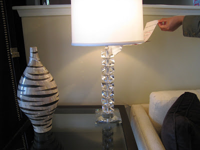 Crystal diamond cut table lamp at Michael Weiss at HD Buttercup