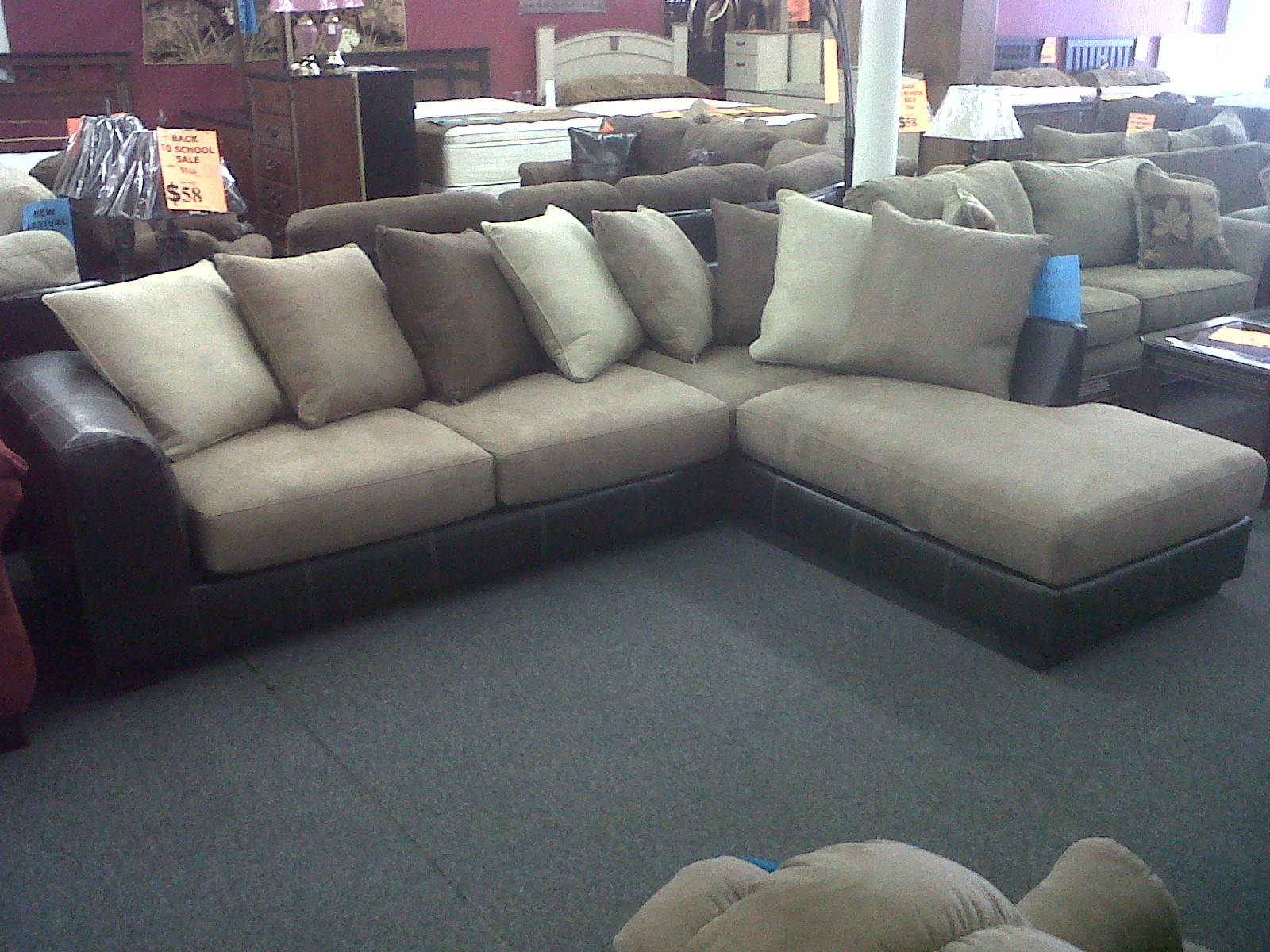 Affordable Furniture Comfortable Microfiber Sectionals