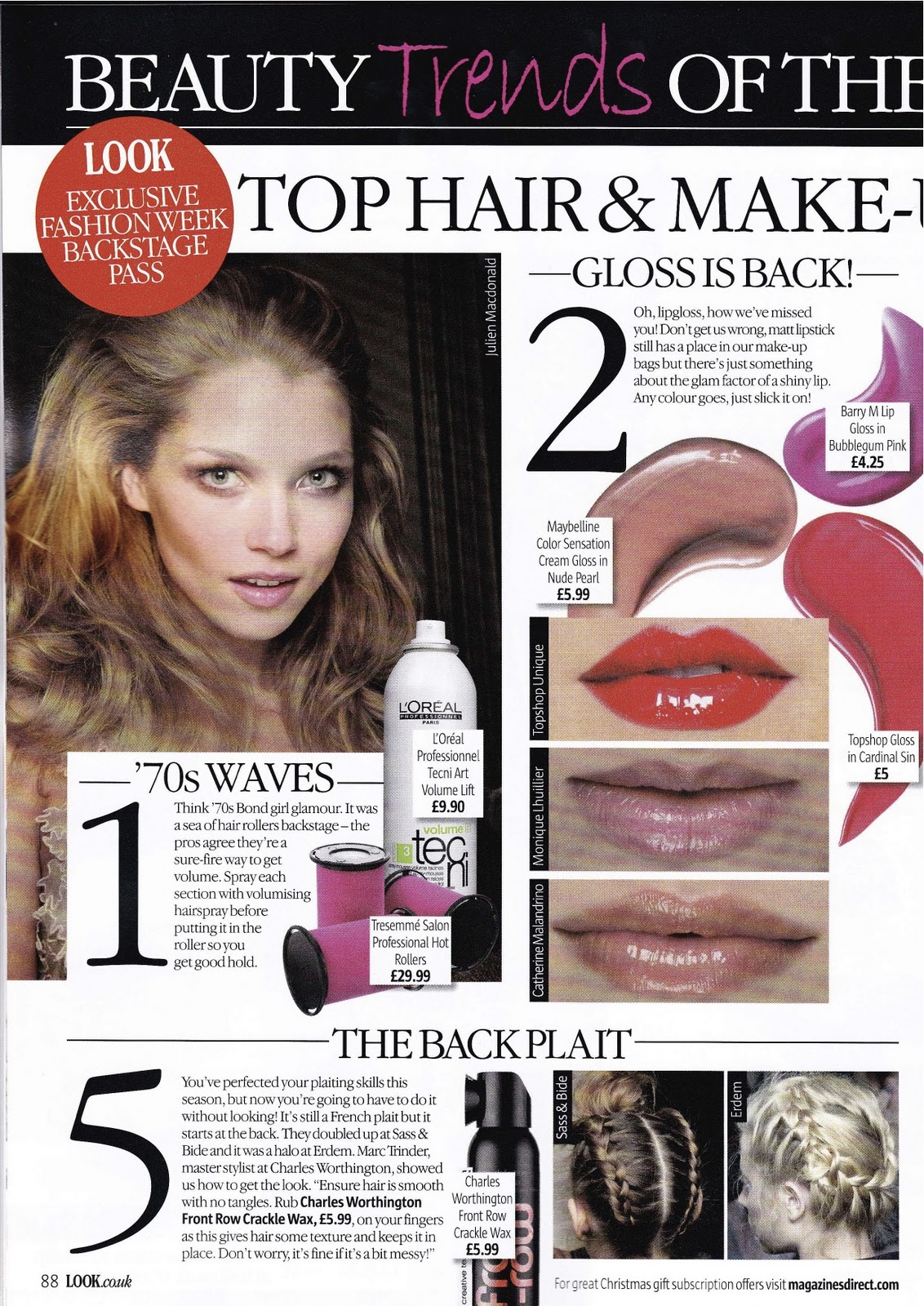All The Beauty Pages: Look Magazine October 11: Beauty Trends of The Week