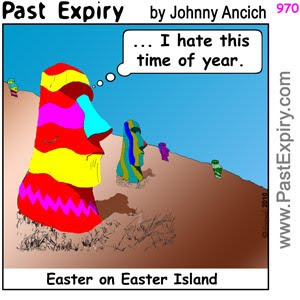 [CARTOON] Good Friday on Easter Island.  images, pictures, cartoon, Easter, holiday, vacation, egg, chocolate