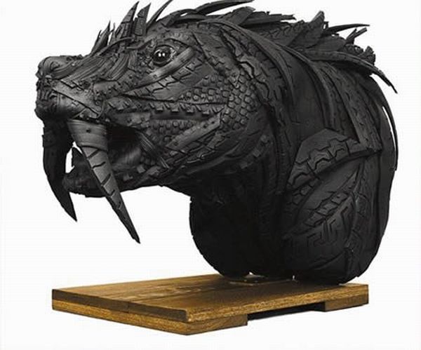 Fun Arena Awesome Sculptures Made From Used Tires
