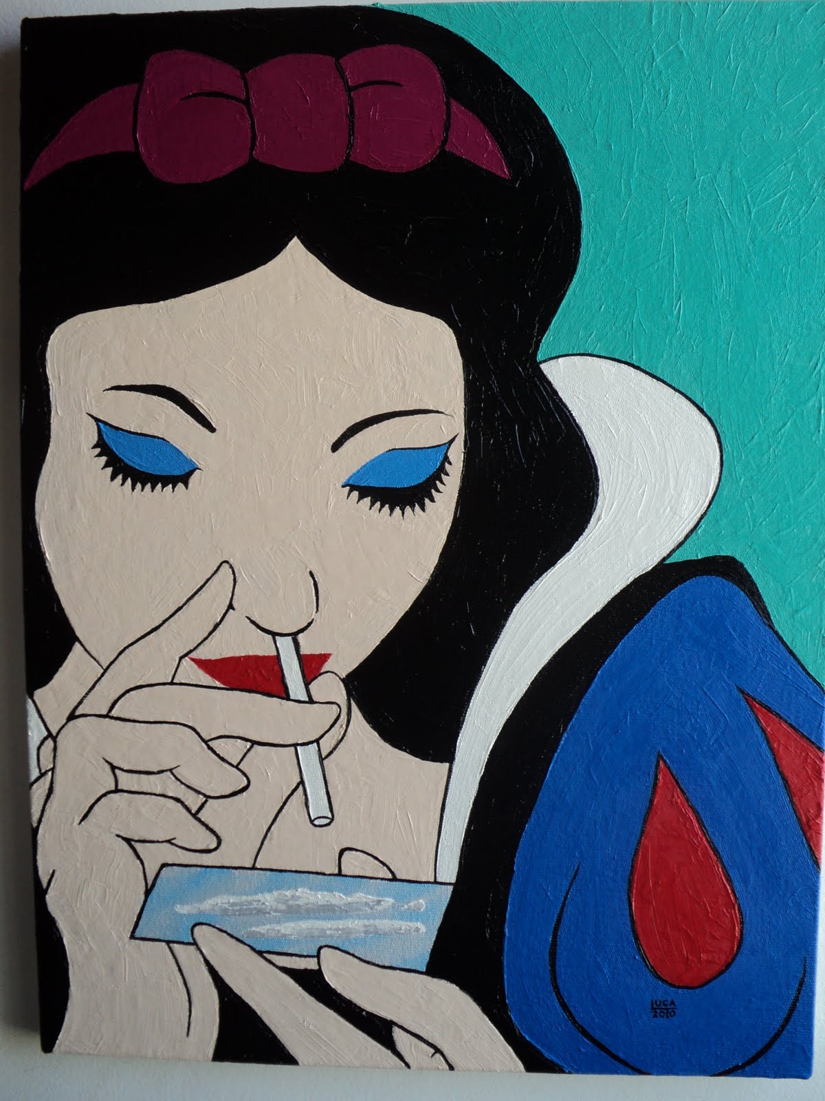 Car Art Snow White Oil on Canvas 30 x 40 cm