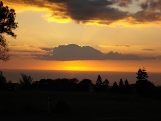Hawaii sunset from Waikoloa Golf Course condo lanai