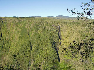 Waipio Valley cliffs with waterfalls