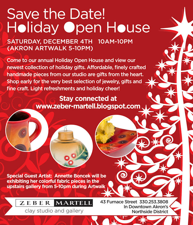 ZeberMartell Blog Holiday Open House plus Artwalk this Saturday in