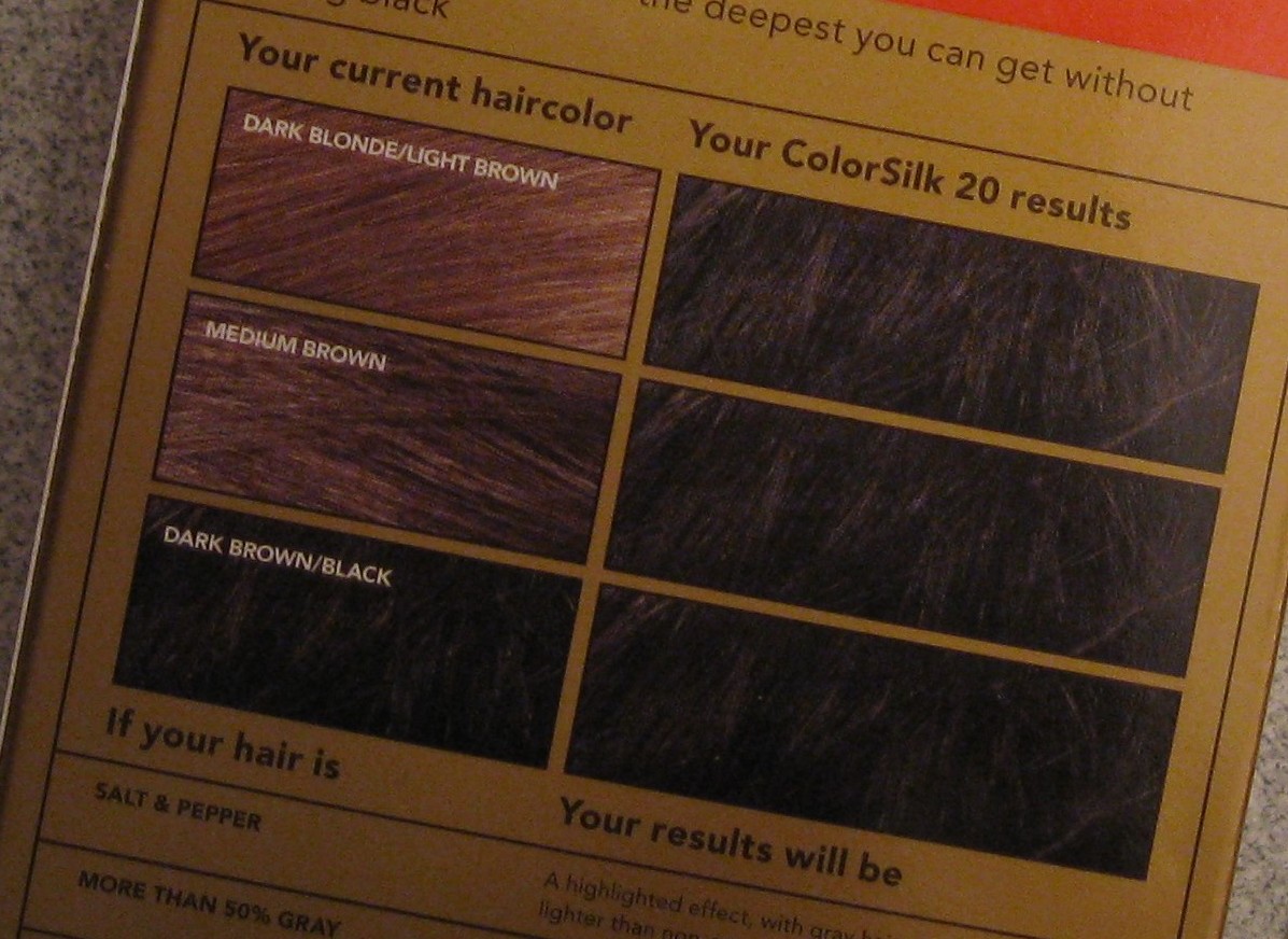 revlon colorsilk brown black before and after