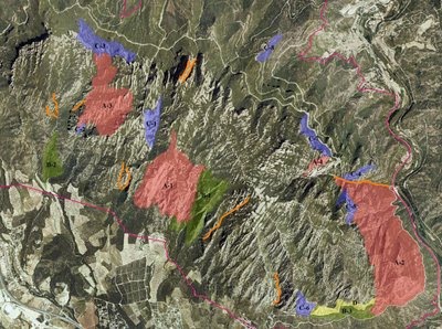 Mapes de la regulació de l'escalada a Montserrat