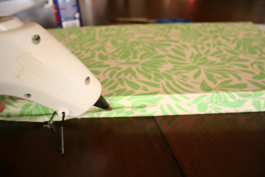 Cantaloupe Corner Fabric Covered Shelf Tutorial