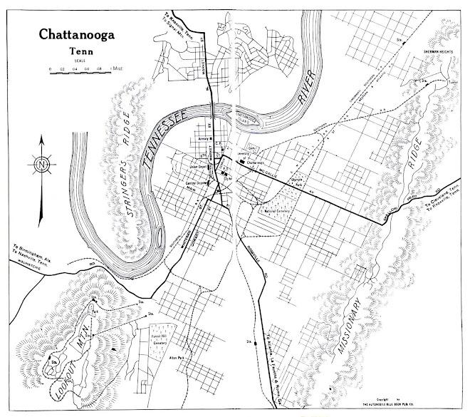 Rough map of Chattanooga