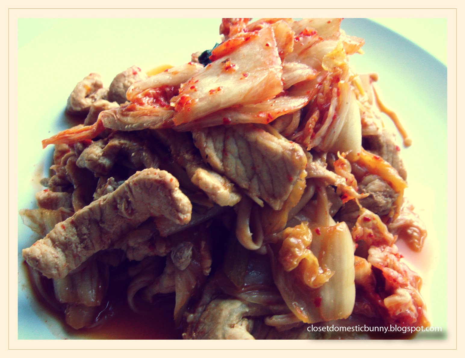 cooking. eating. carousing. newbie kimchi pork