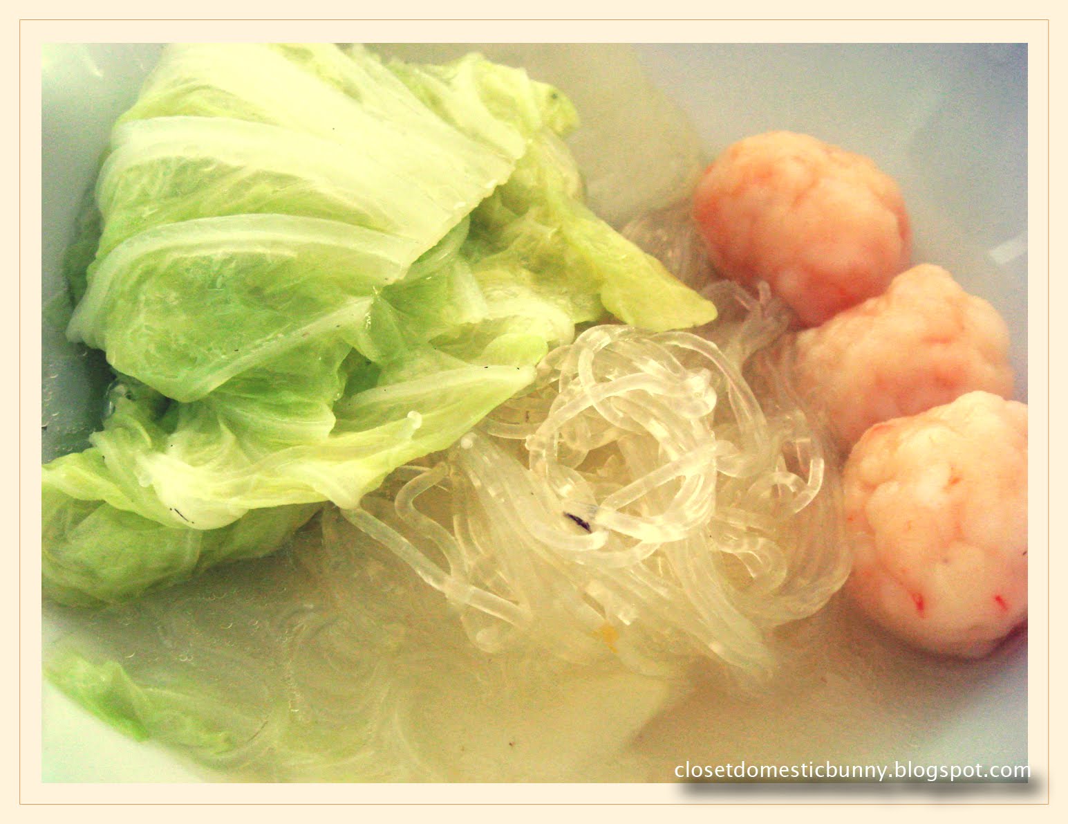 cooking. eating. carousing. napa cabbage clear soup with prawns & vermicelli