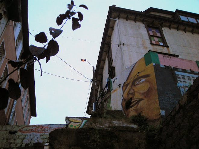 Fachada y graffiti, Cerro Concepción