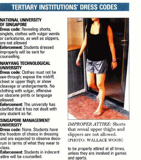 the voice of NTU: Dress code in NTU?