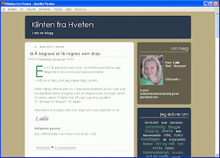 Skjermbilde av forrige layout