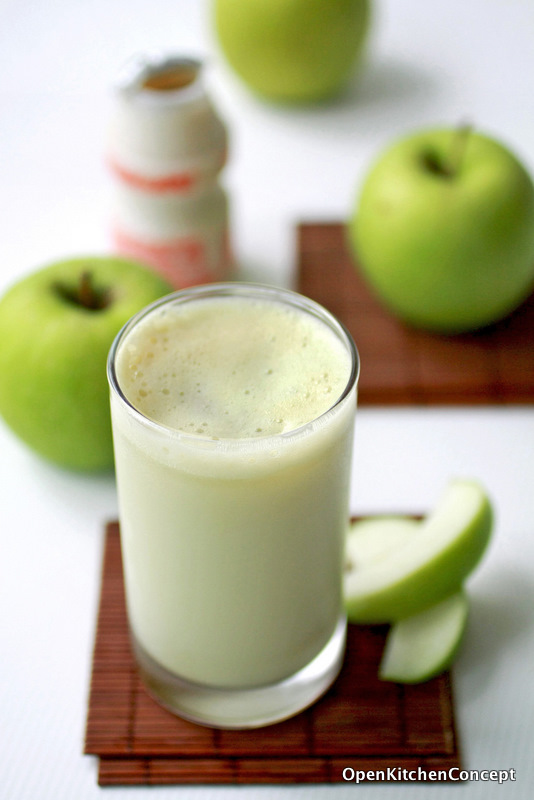 Open Kitchen Concept Green Apple with Yakult