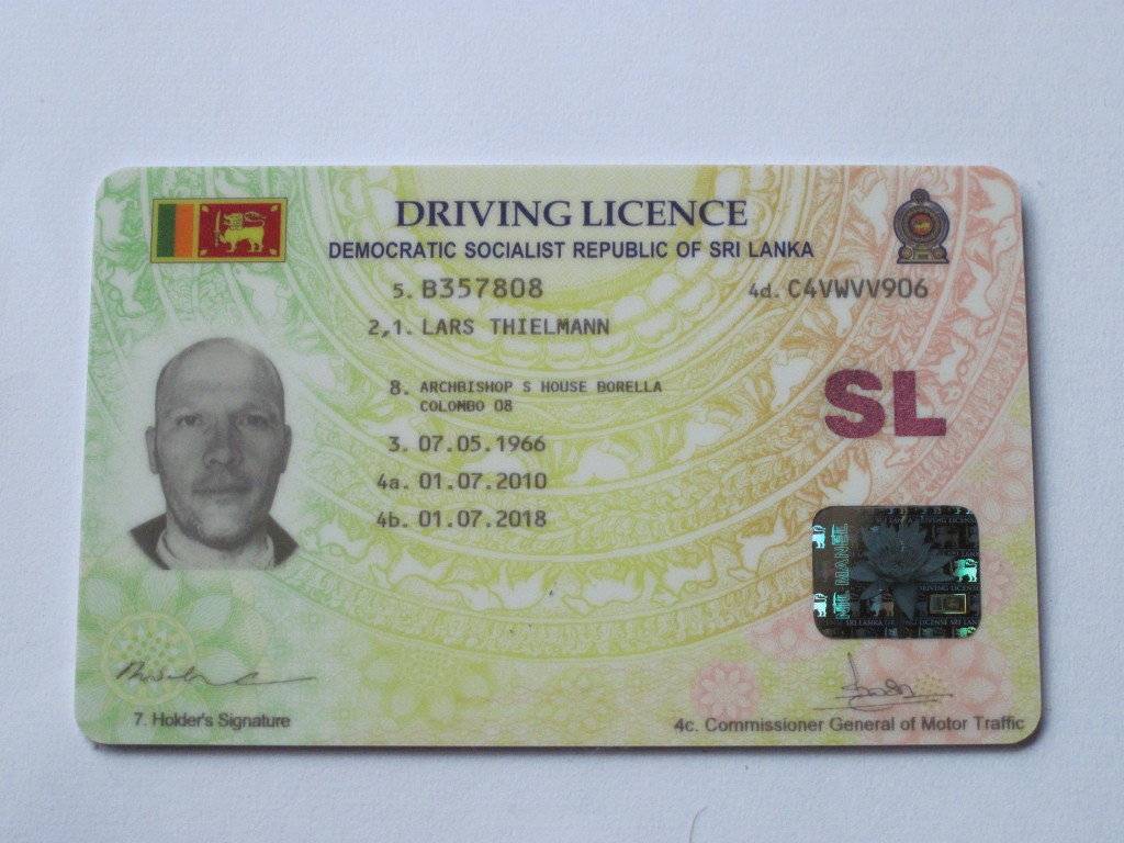 white monks at sri lanka driving license