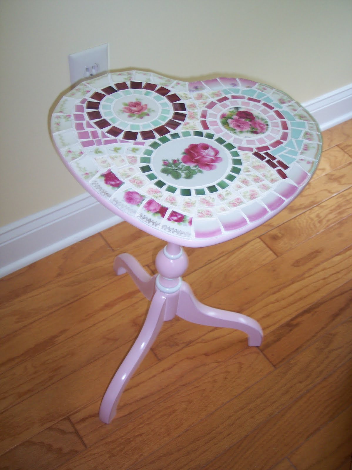 Uniquely Chic Furniture Vintage china mosaic table