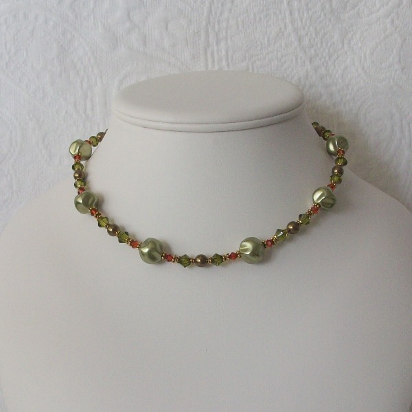 [baroque+olivine+glass+pearl+and+swarovskis+necklace.JPG]