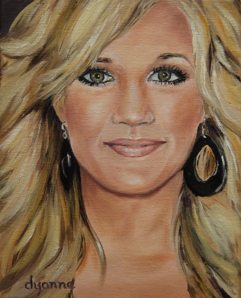 Celebrity Paintings Carrie Underwood Celebrity Painting by Dyanne Parker