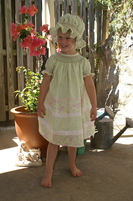 Welcome to Allsewsmocking - here is Perfect Miss DD (one of my adorable grand-daughters).